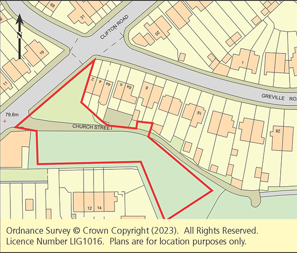 Lot: 79 - LAND WITH PLANNING CONSENT FOR FIVE HOUSES -